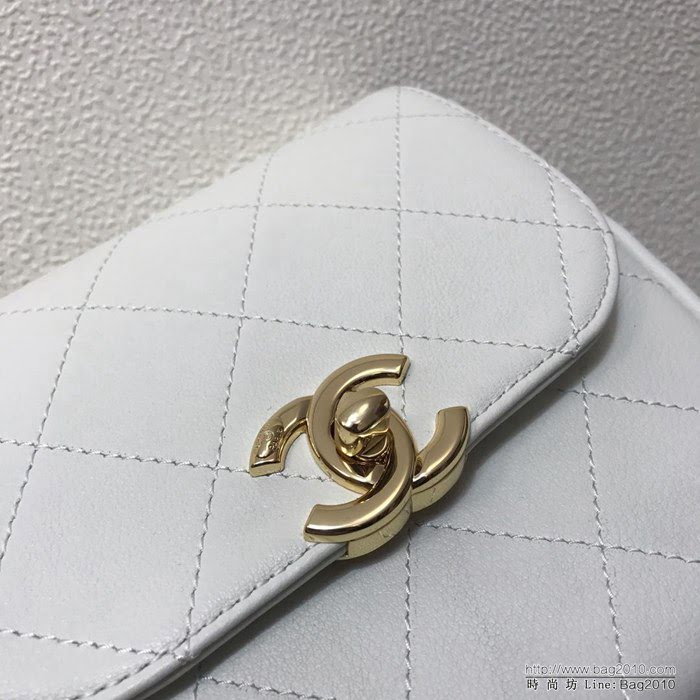 CHANEL香奈兒 独家背景实拍 小香2019新款 口盖包 意大利进口牛皮 羊皮纹路 斜挎手提小包  Cco1012